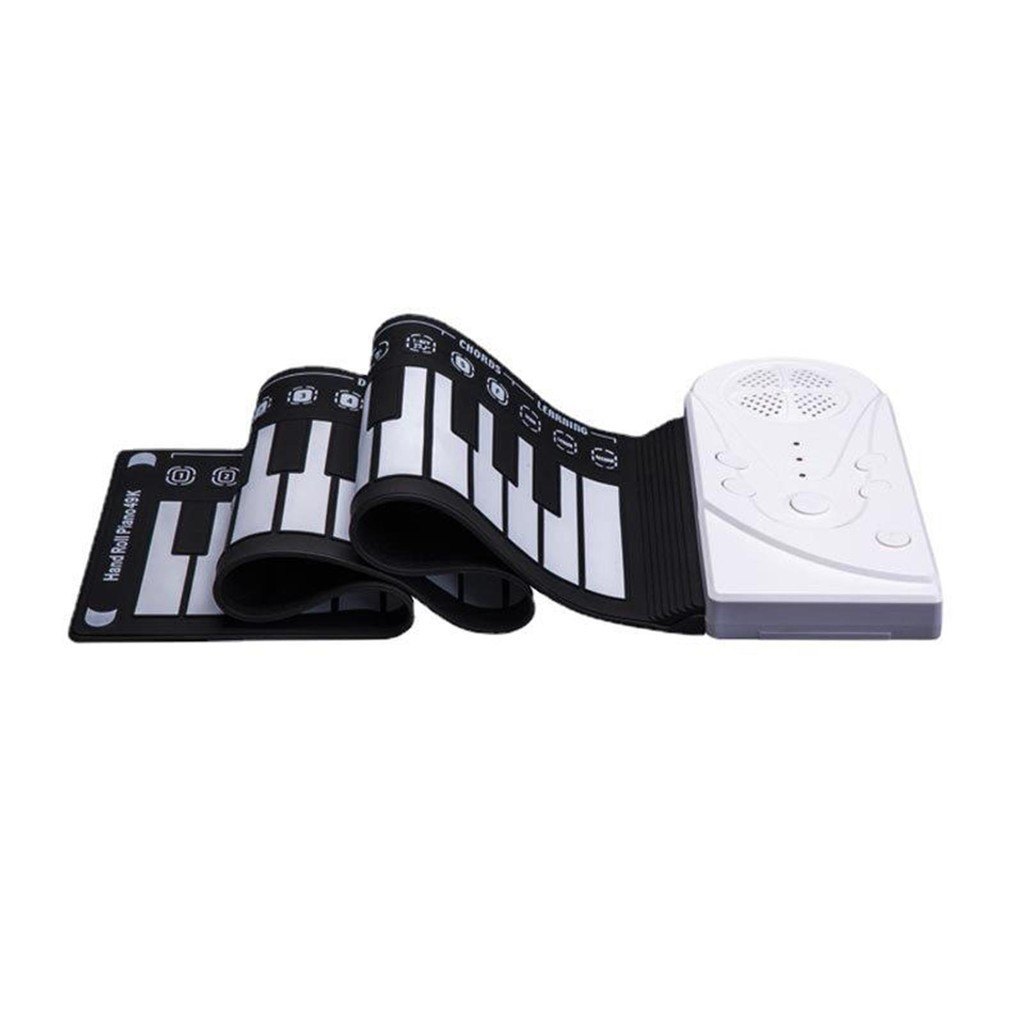 Piano de silicone com módulo de som branco